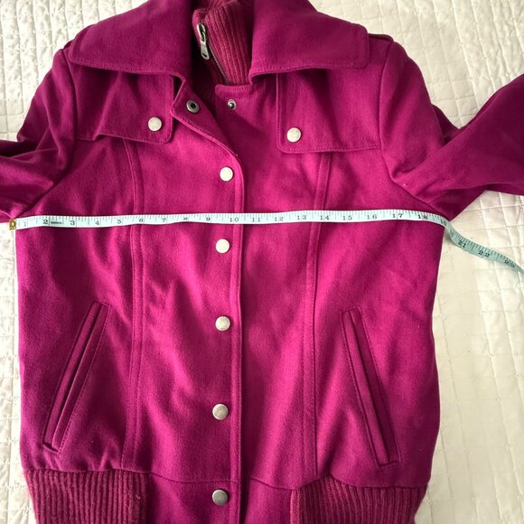 New York & Company Womens Fuchsia Wool Blend Jacket Size S - Picture 8 of 10